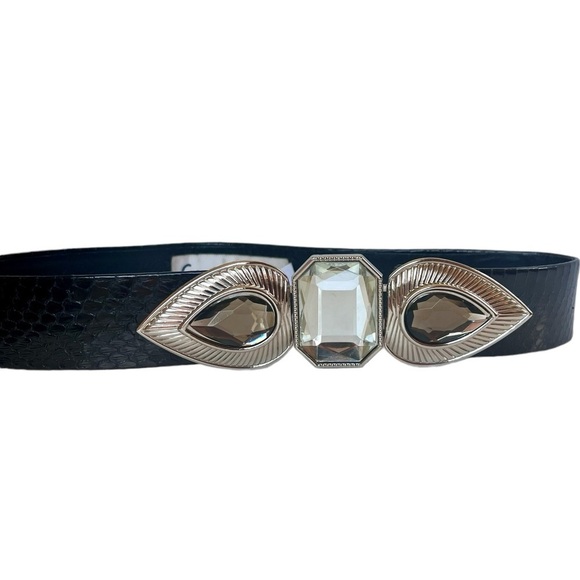 Vintage Gutos West Germany Belt Buckle w/ Cynthia Warden Black Glam Belt main image 4